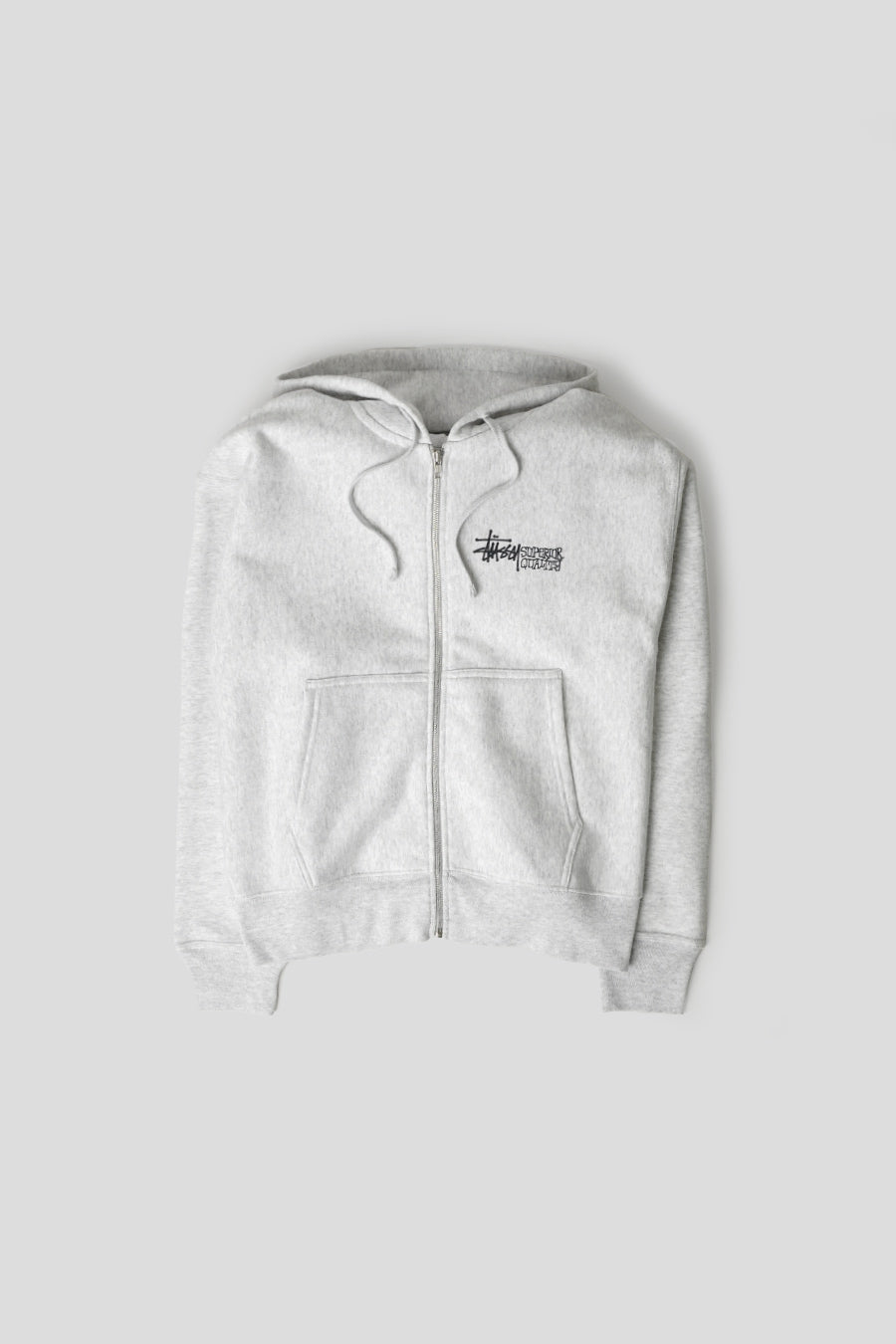 Stussy - ASH HEATHER SUPERIOR QUALITY ZIP HOODIE – LE LABO STORE