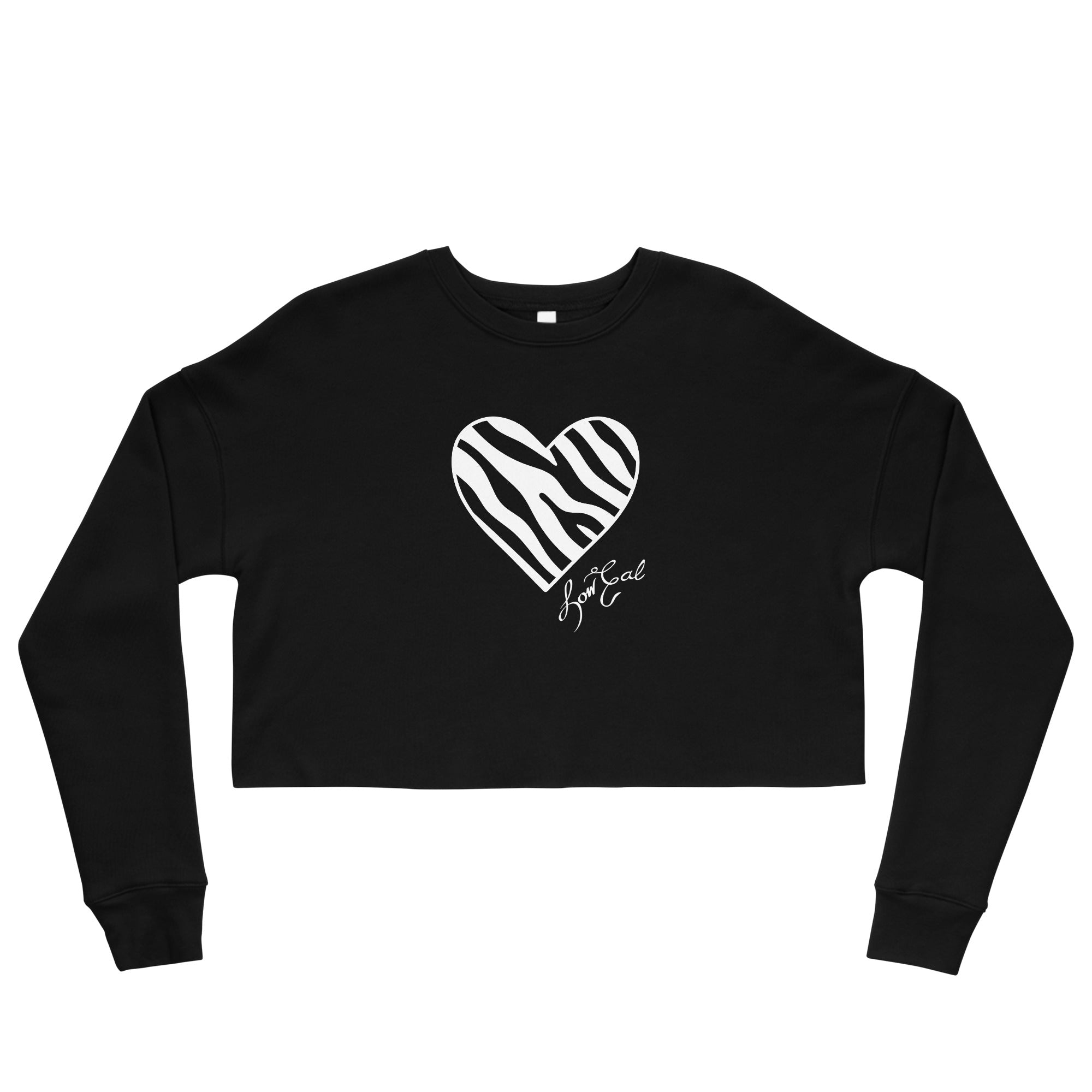 Signature Women's Crop Sweatshirt Zebra Heart – LowCal
