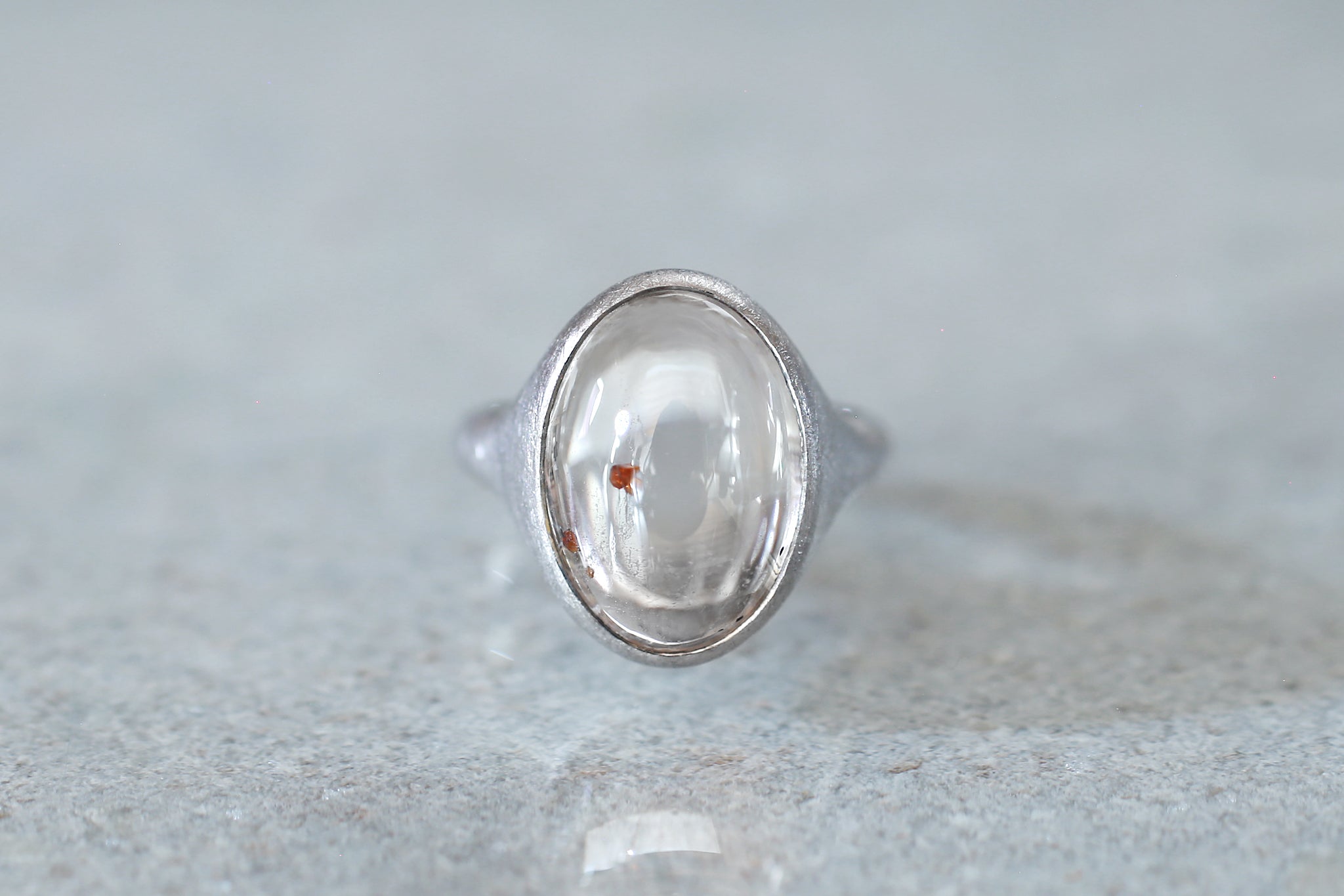 1月誕生石] ガーネットインクォーツリング– Ryui