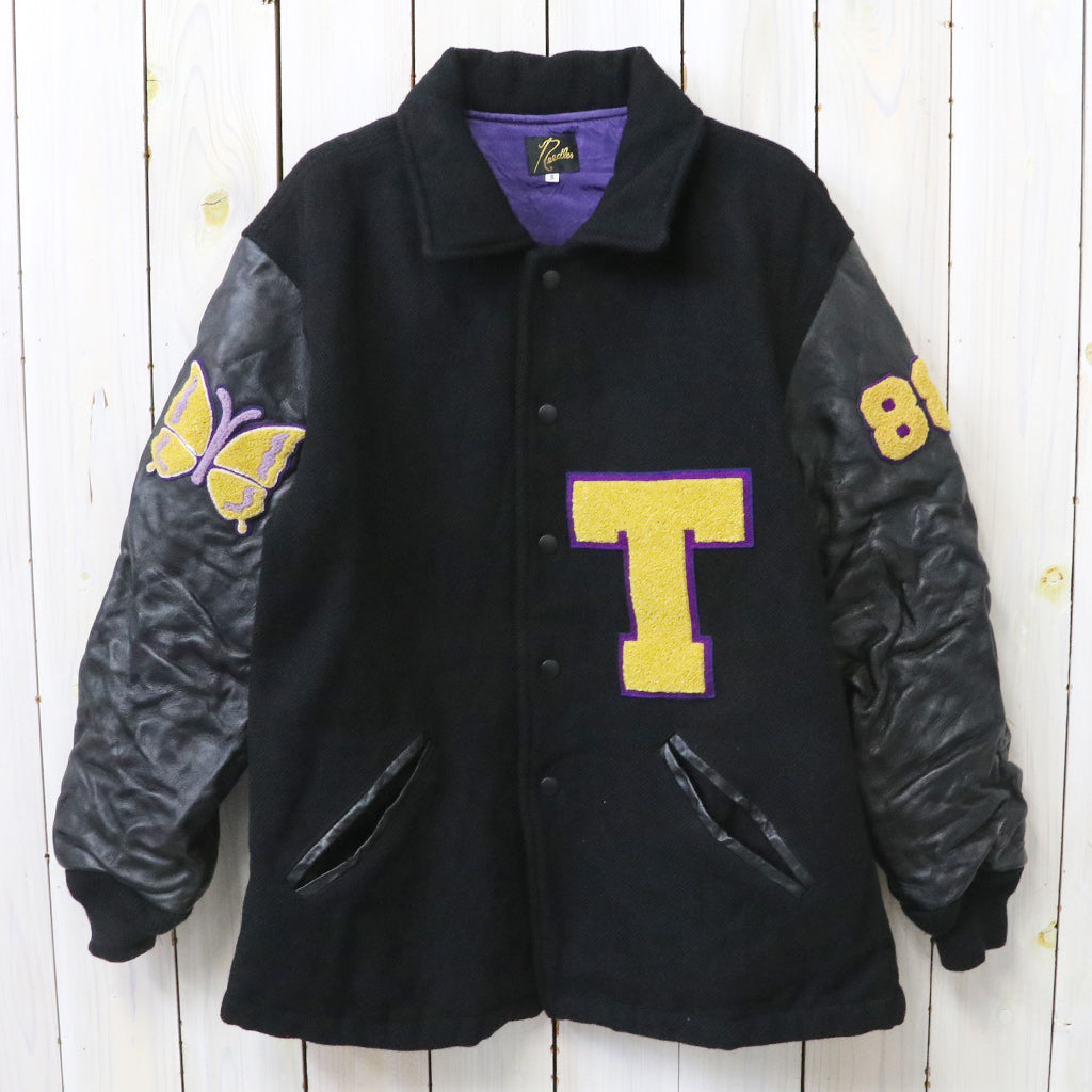 Needles (ニードルズ) : Lettered Coat-Wool Melton (Black) – Reggieshop