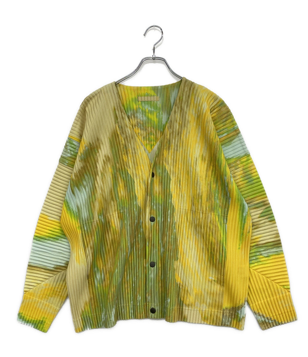 HOMME PLISSE ISSEY MIYAKE 長袖カーディガン 総柄 HP53JL205 メンズ