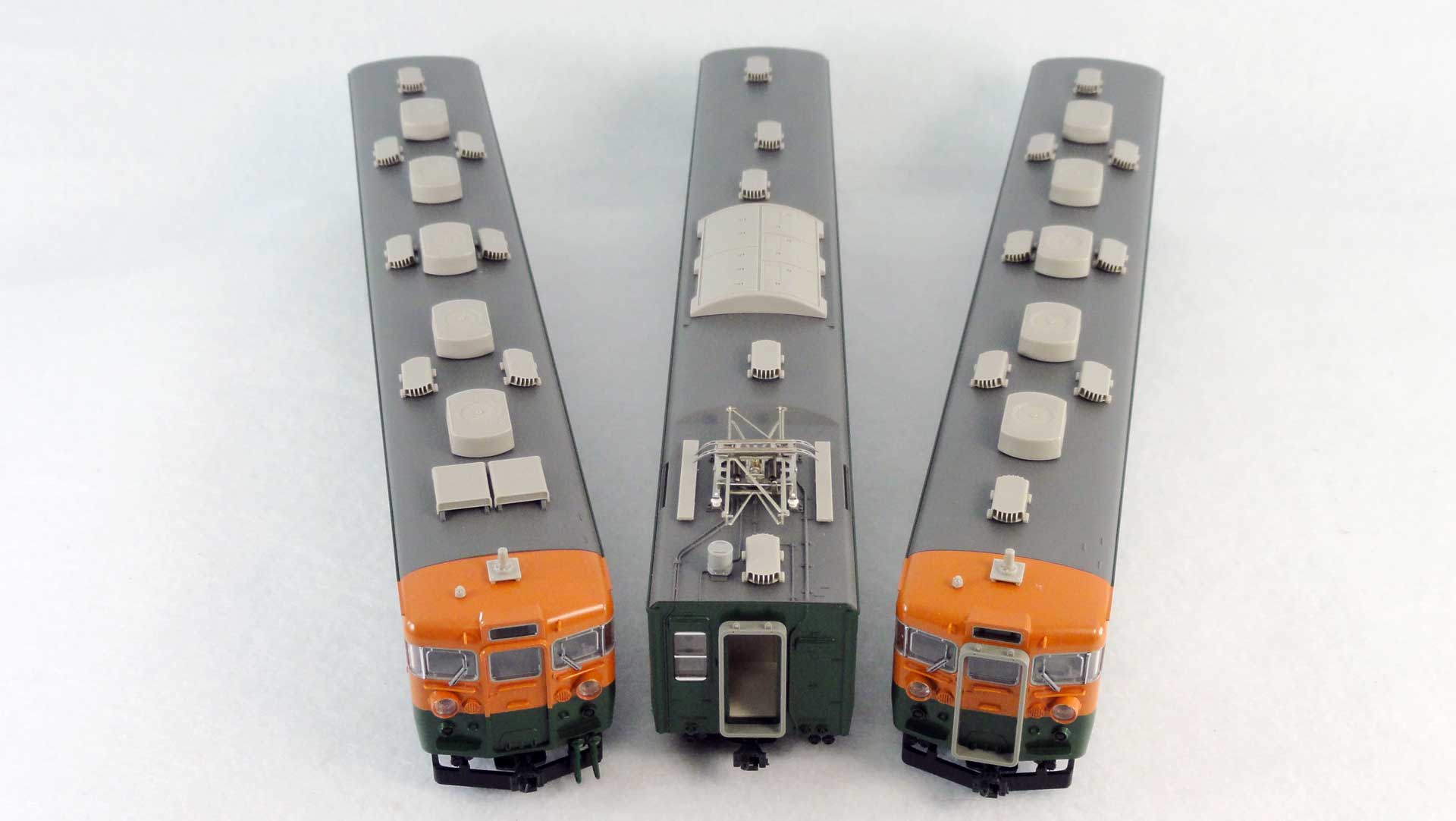 KATO HO】165系低屋根3両セットと【KTM】EH10量産型キット【HO】: 三次