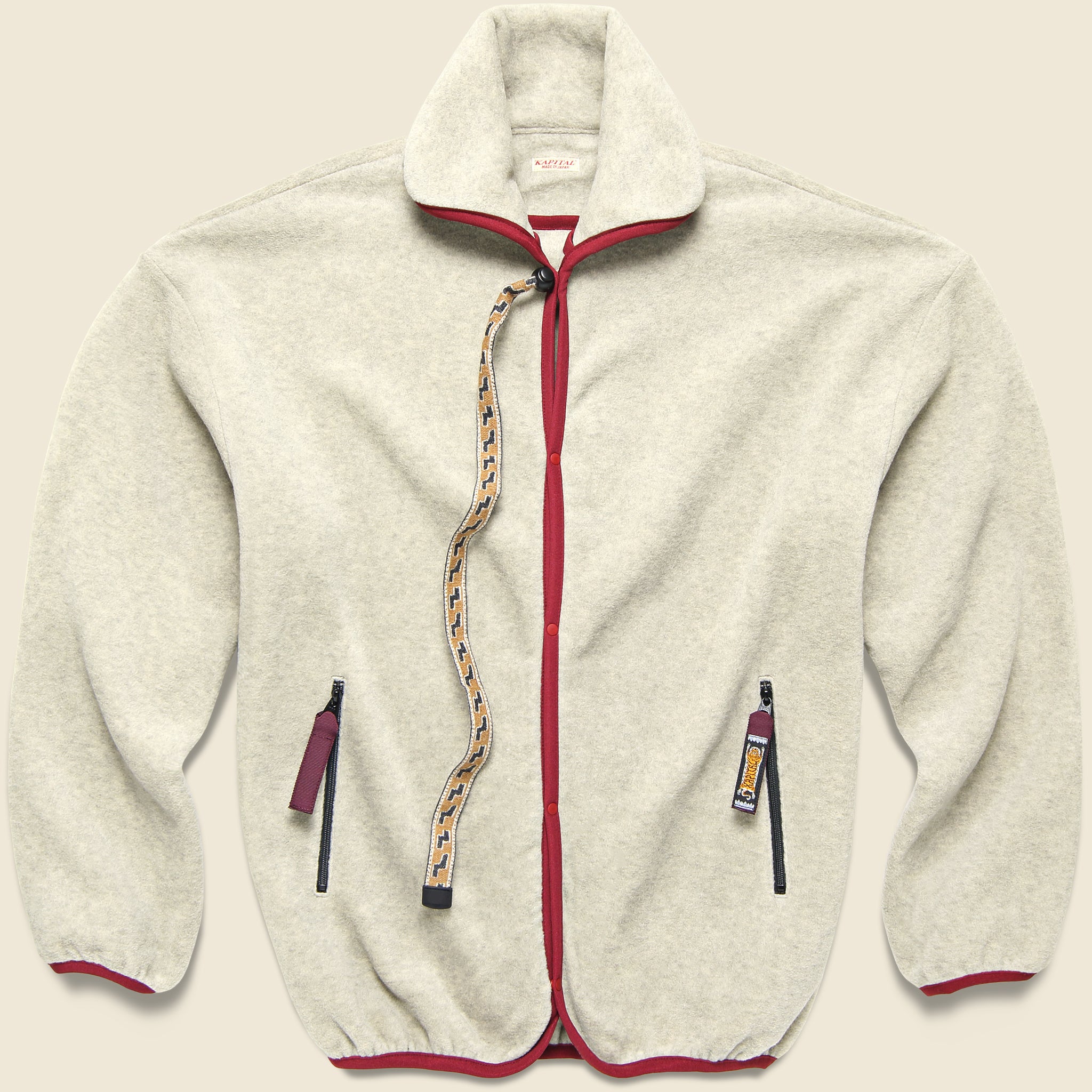 Reverse Fleece KETTLE Anorak Jacket - Ecru