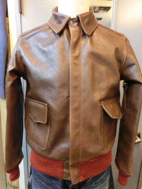 バズリクソンズ A-2 フライトジャケット 赤リブ 1942年モデル 34 BUZZ