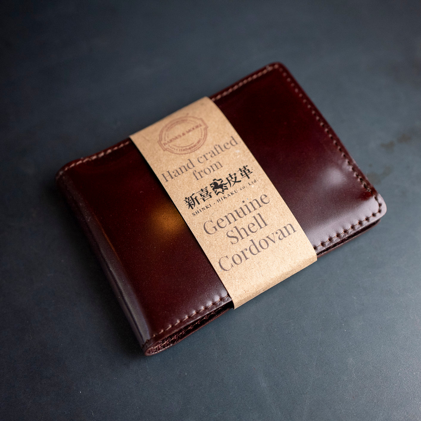 Barnes & Moore Longshore Coin Wallet – Shell Cordovan Oxblood