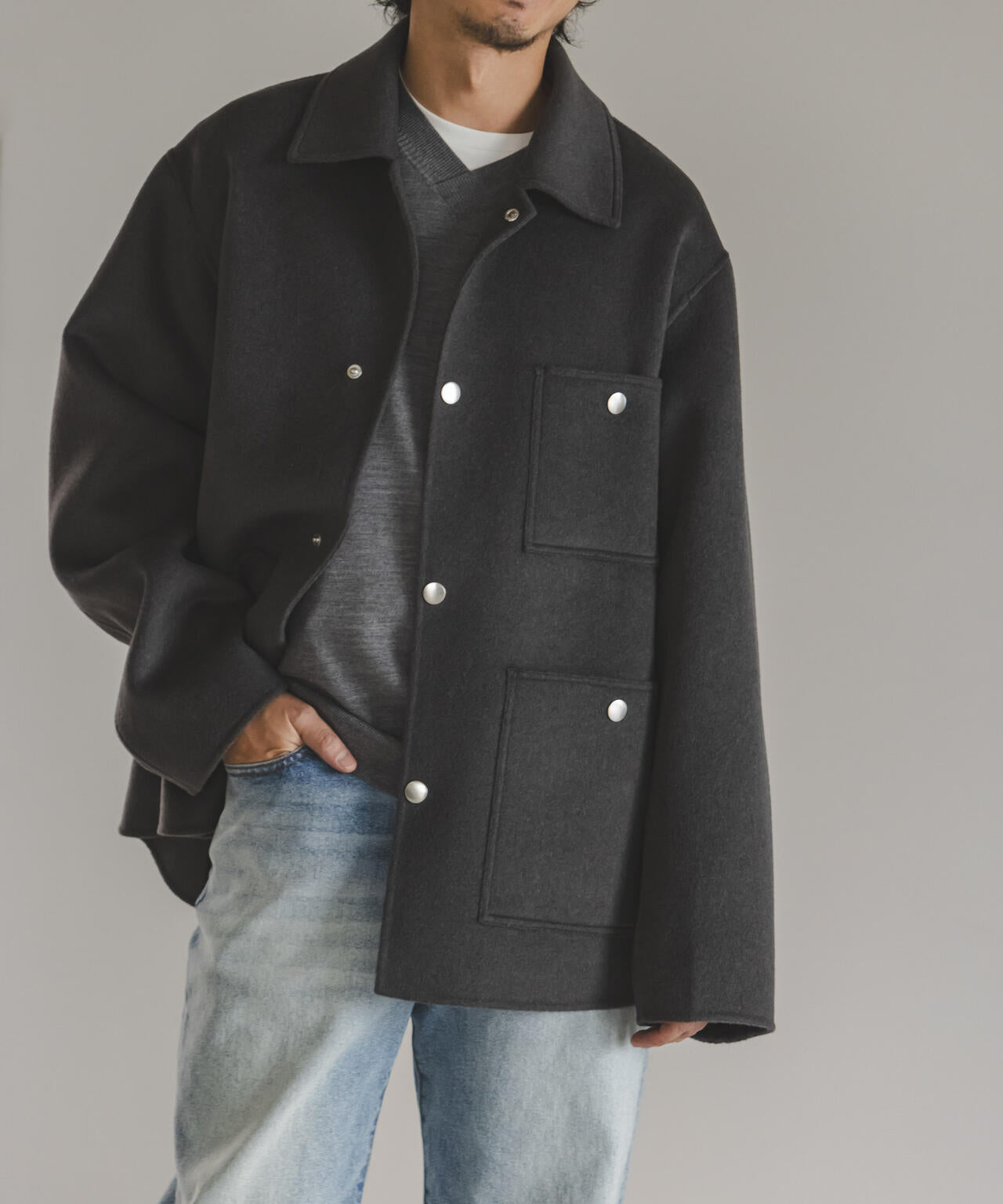 ウールリバーカバーオール