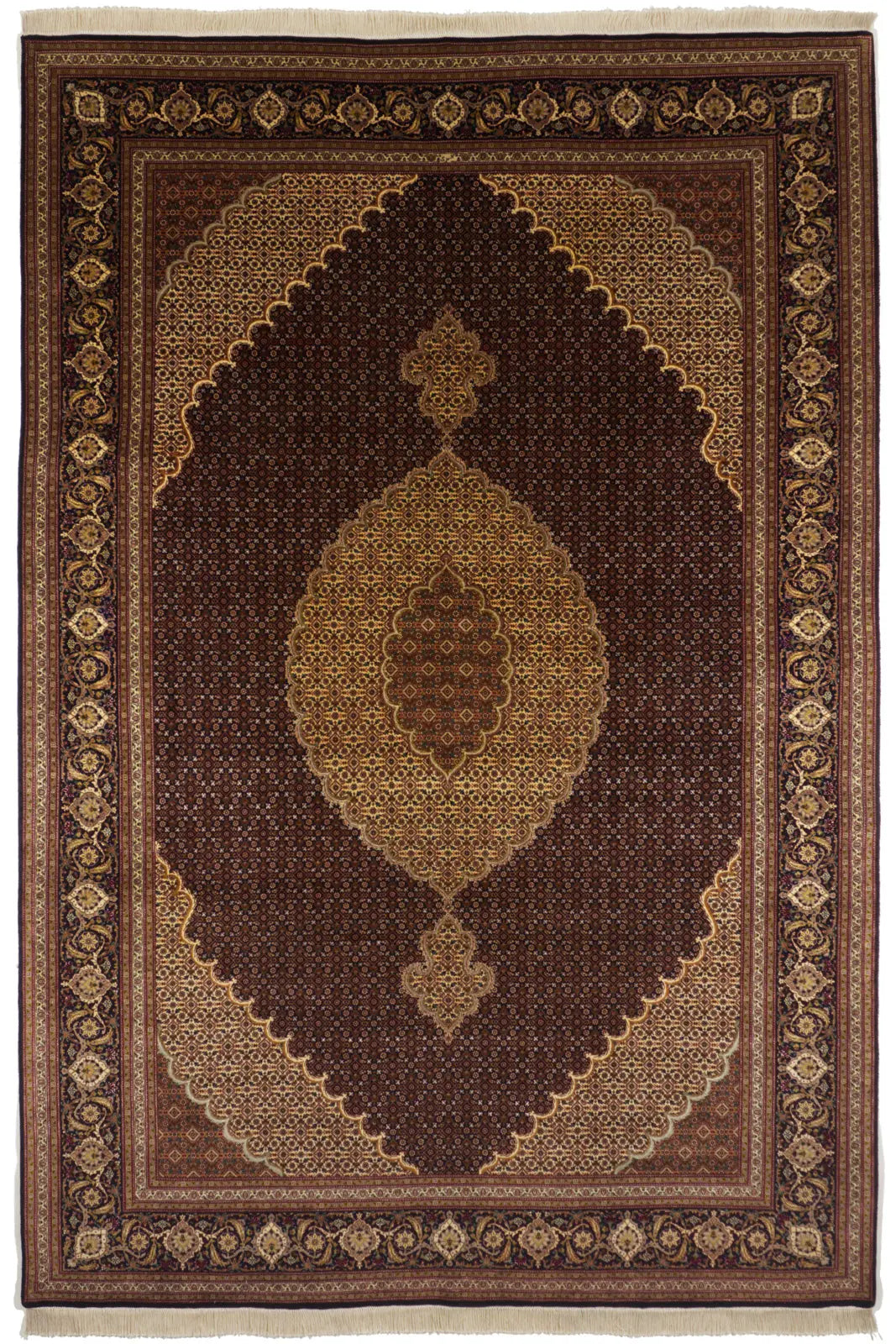 ペルシャ絨毯 タブリーズ産 ウール 約205cm x 301cm｜SATHI RUGS