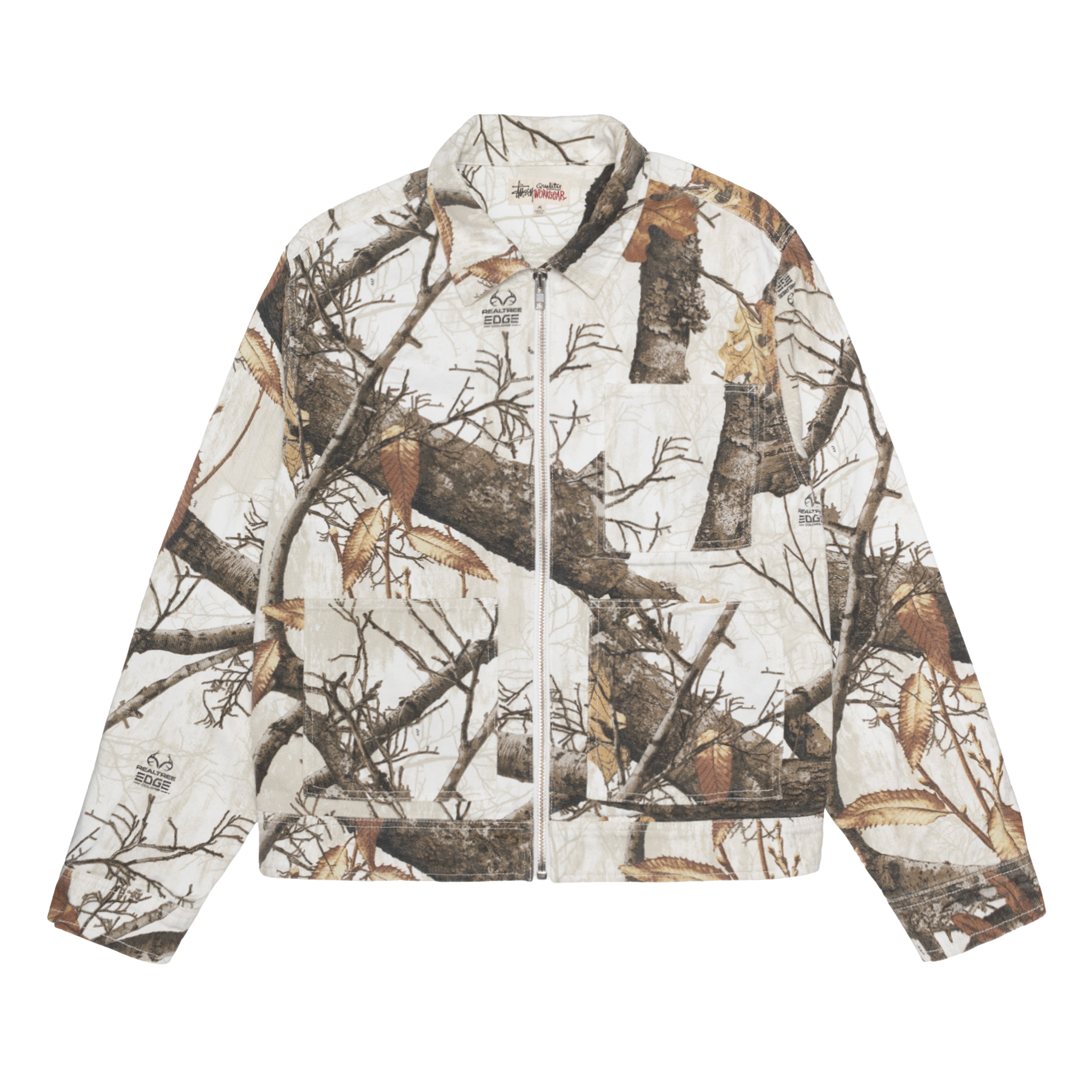 Stüssy: Men's Realtree Edge Zip Work Jacket (White) | DSMNY E-SHOP