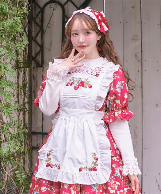 クラシックベリー刺繍エプロン | 雑貨 | axes femme online shop