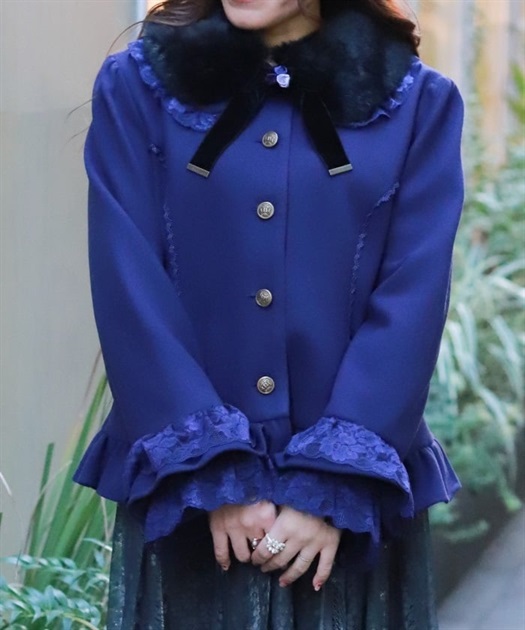 ローズリボン付フリルコート【期間限定価格】 | axes femme online shop