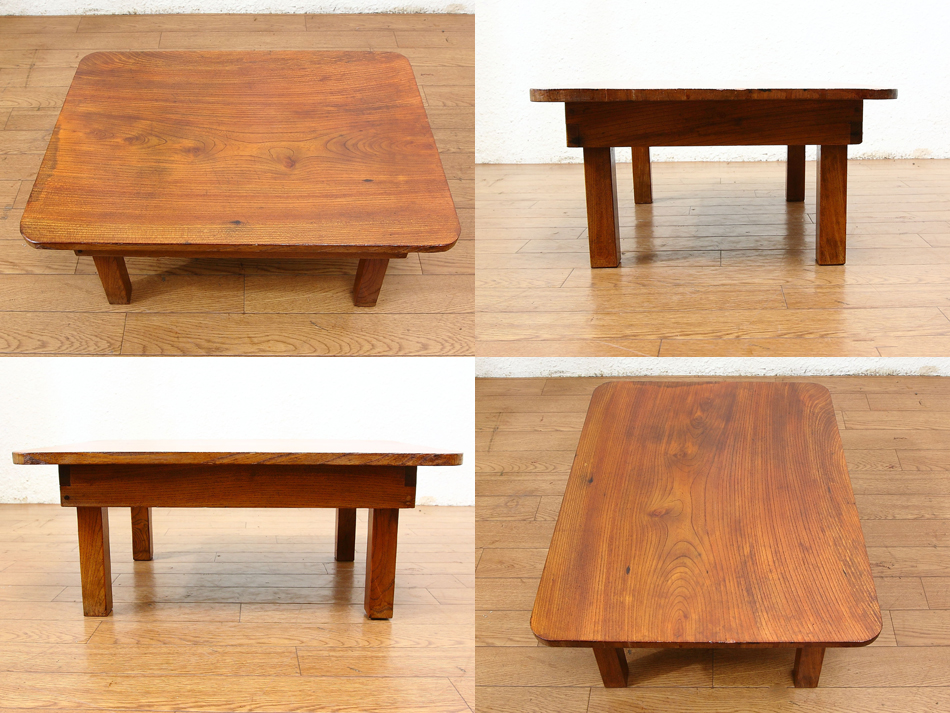 和骨董WA-COTTOO Jスタイル 欅(ケヤキ) CHABUDAIちゃぶ台 ミニテーブル