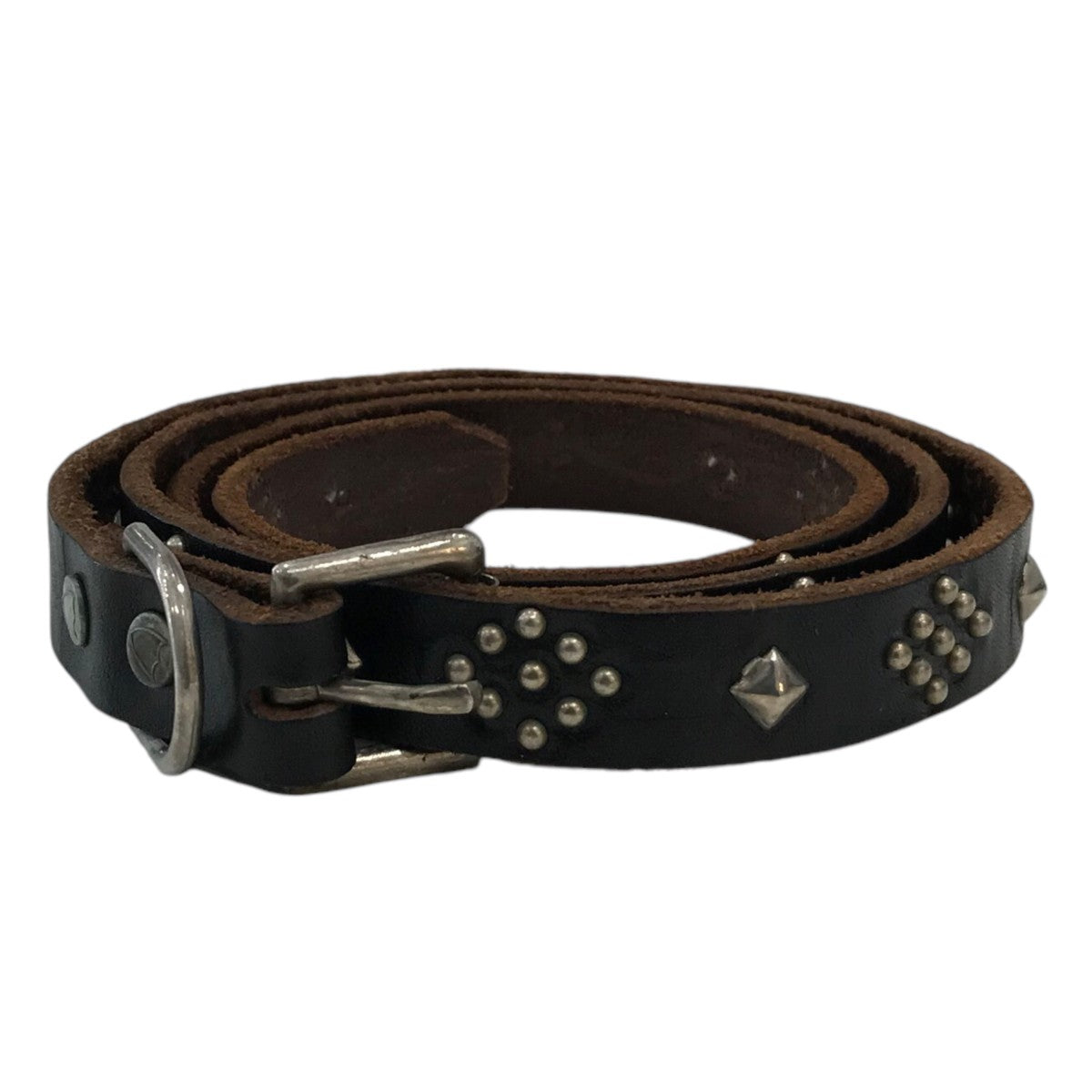 HTC(エイチティーシー) ナロースタッズベルト ブラウン サイズ 32