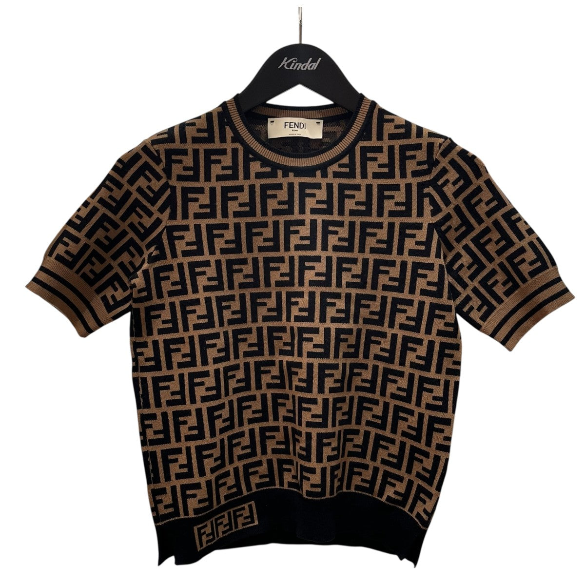 FENDI(フェンディ) ズッカ柄半袖ニットFZY702 A5QG FZY702 A5QG