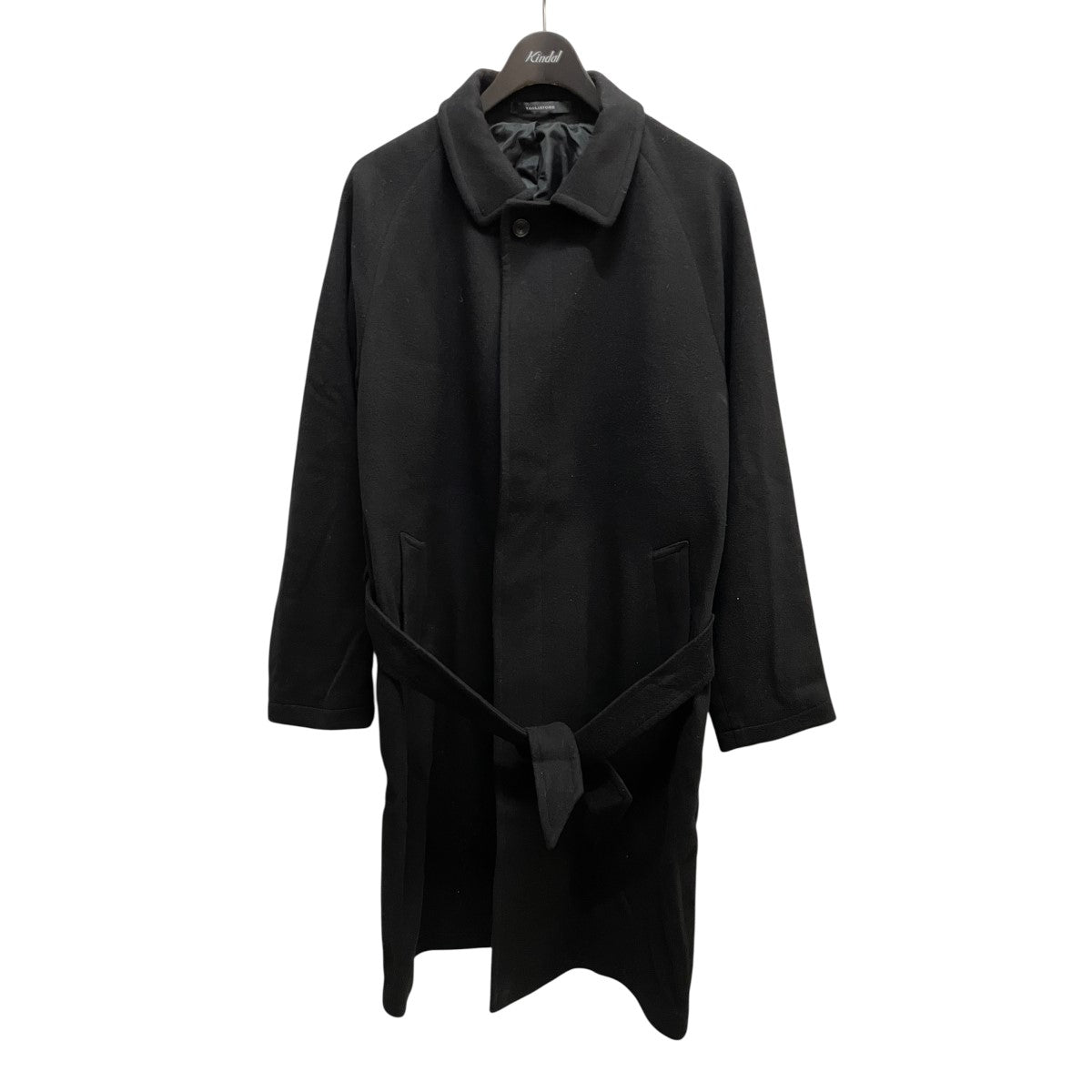 TAGLIATORE(タリアトーレ) カシミア混ウール ベルテッド バルカラー