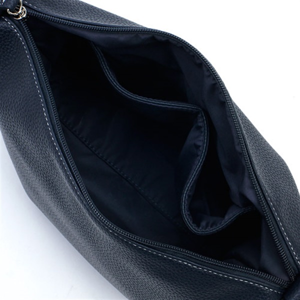 キタムラ］トートバッグ Z－0556 ダークブルー／ホワイトステッチ