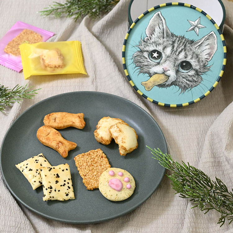 こねこブルー|春ギフト 2026|赤坂柿山|煎餅|小田急百貨店オンライン