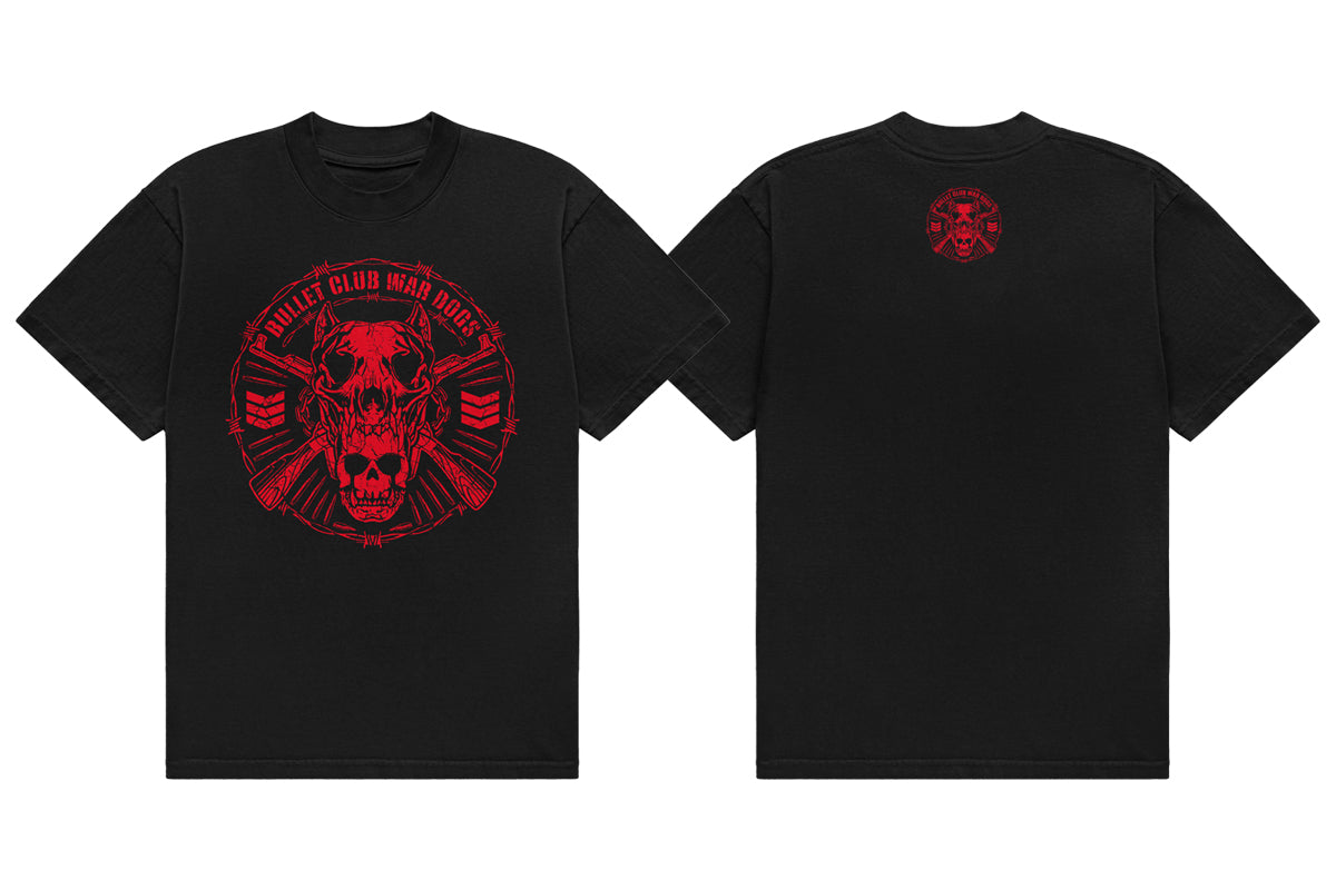 BULLET CLUB WAR DOGS Tシャツ（2025・ブラック×レッド）
