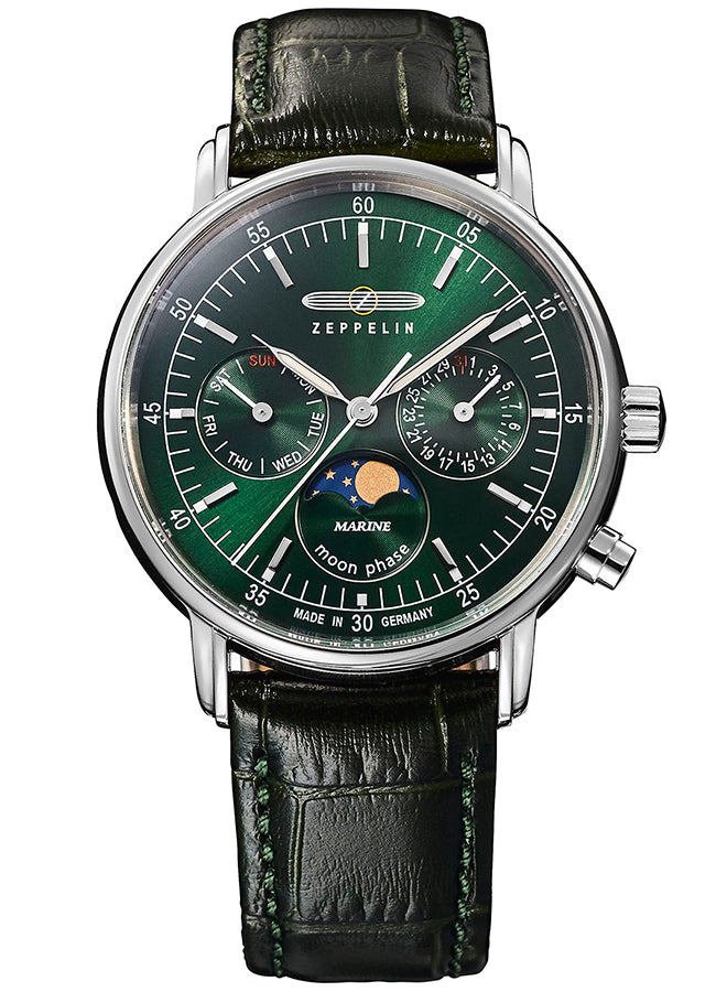 ツェッペリン LZ14 マリーネ 36mm ムーンフェイズ 8635-4 メンズ 電池