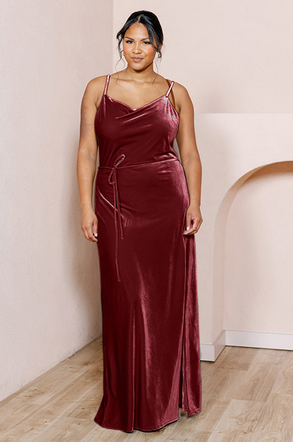 Sample Romantic Rose Zuri Velvet Dress