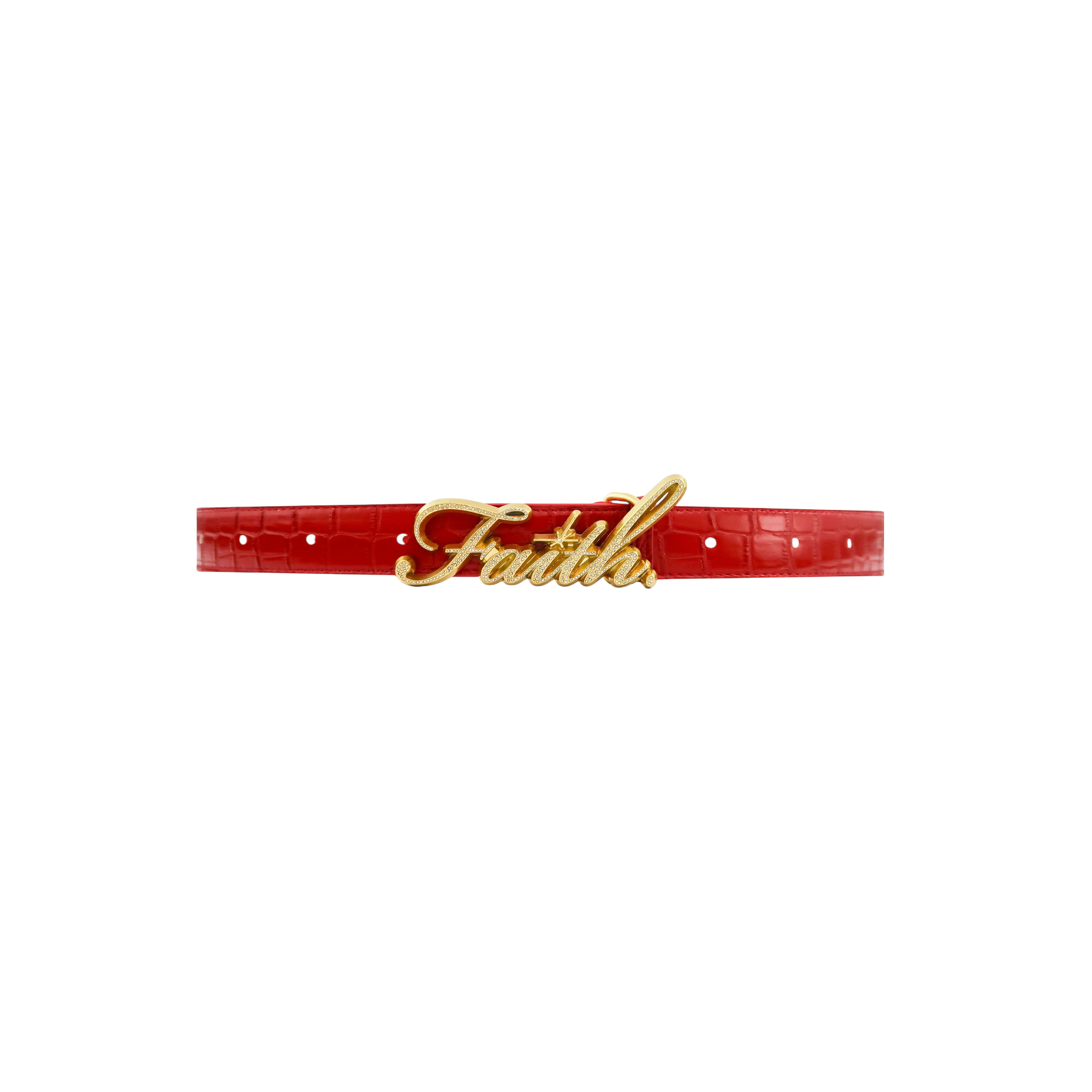 Faith By Luis Red Crocodile Belt – Sneak Peek Luxury