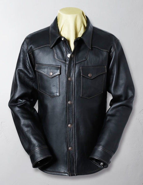 レザーを巡る旅：「THE FLAT HEAD ディアスキンシャツ」: タゴの