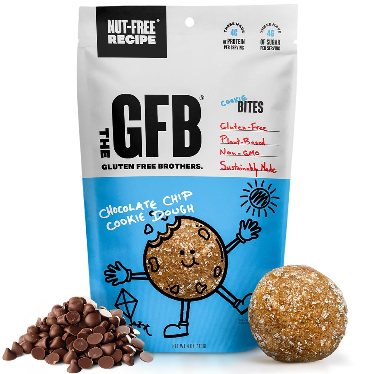 Chocolate Chip Cookie Dough Bites (NUT FREE) – The GFB