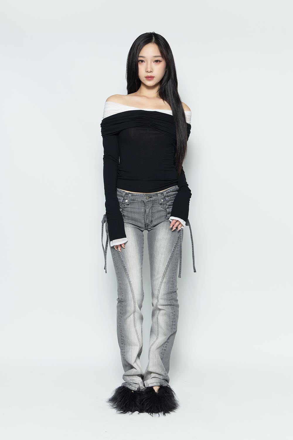 THEREDTHREAD / ザレッドスレッド】S lace up denim 1
