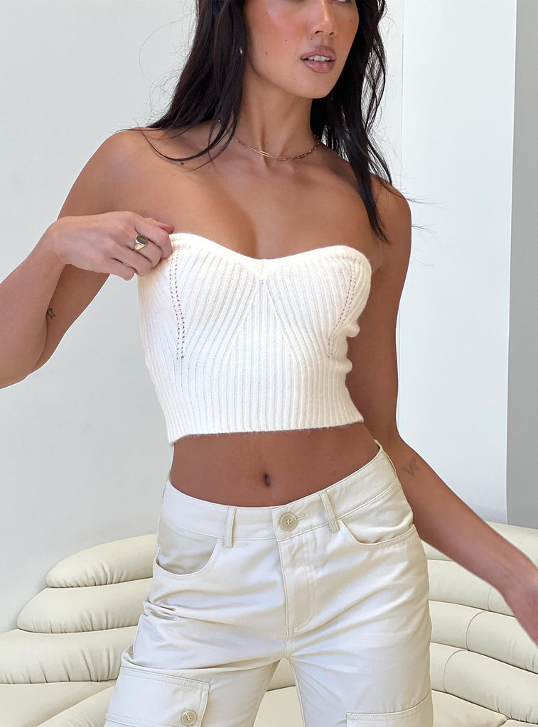 Ulara Strapless Top White | Princess Polly