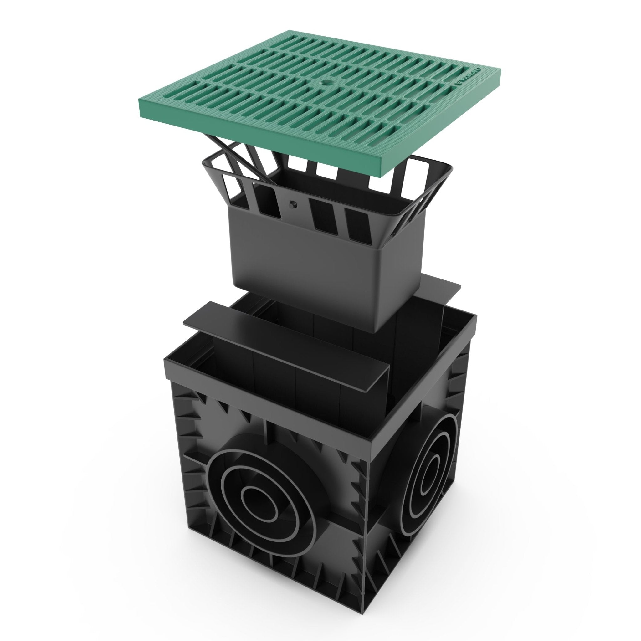 12x12 Catch Basin w/ Green Grating Package