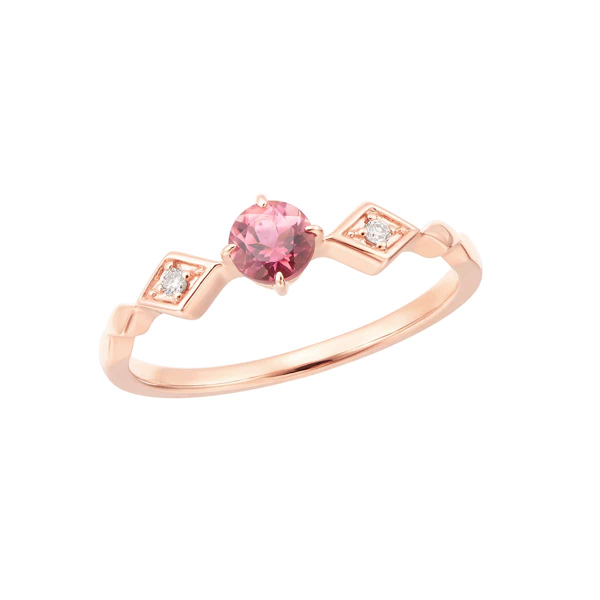 K10ピンクゴールドピンクトルマリンリング(RFR726-002)|TSUTSUMI