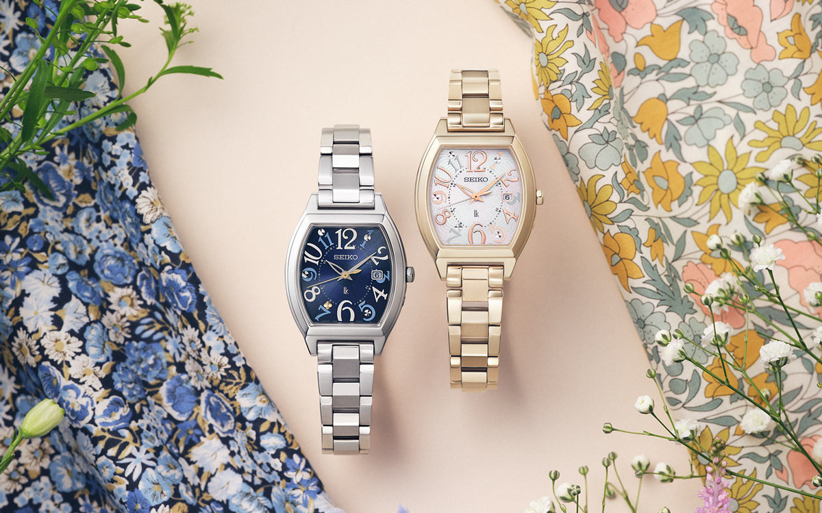 花柄ストラップ付き！ セイコー ルキアにチタン製ソーラー電波モデルが