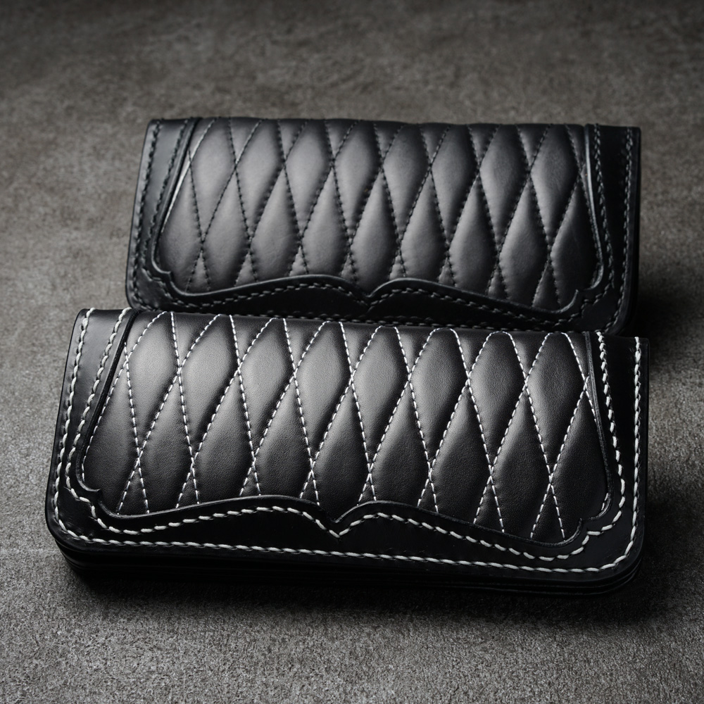 革財布・革製品のビーズ屋｜ダイヤモンドステッチウォレット Aタイプ