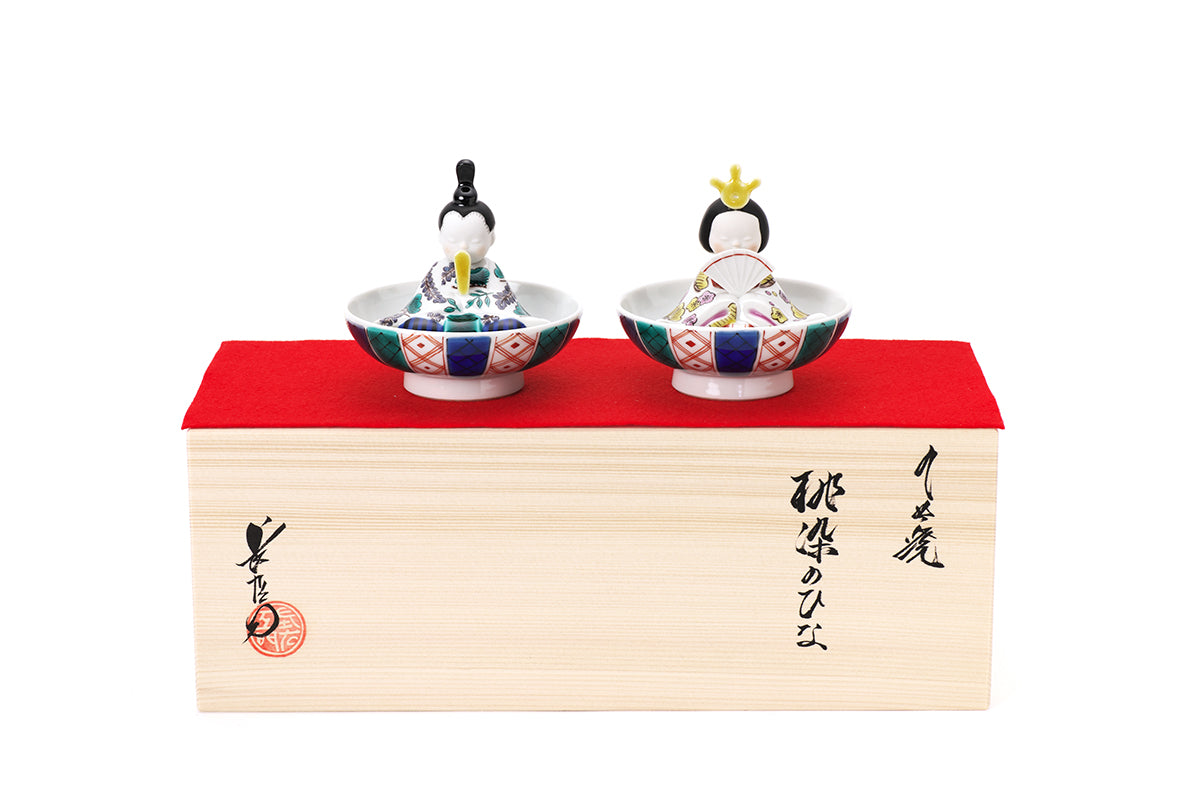 桃染のひな 親王盃 松に梅・松に藤 繧繝 – 上出長右衛門窯オンライン