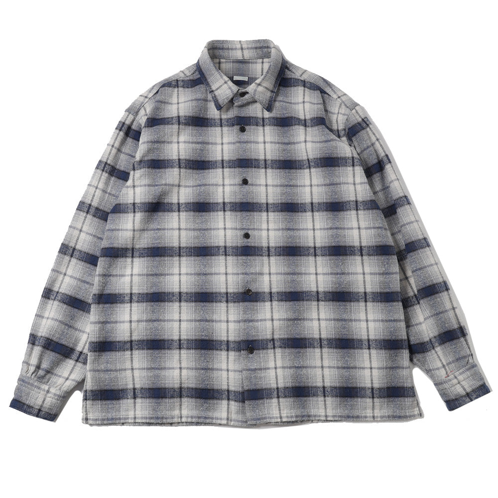 A.PRESSE (ア プレッセ) Vintage Cotton Silk Nep Twill Check Shirt