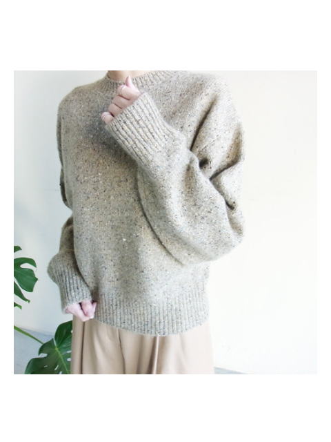トップス AURALEE NEP CASHMERE KNIT BIG P/O AURALEE【オーラリー