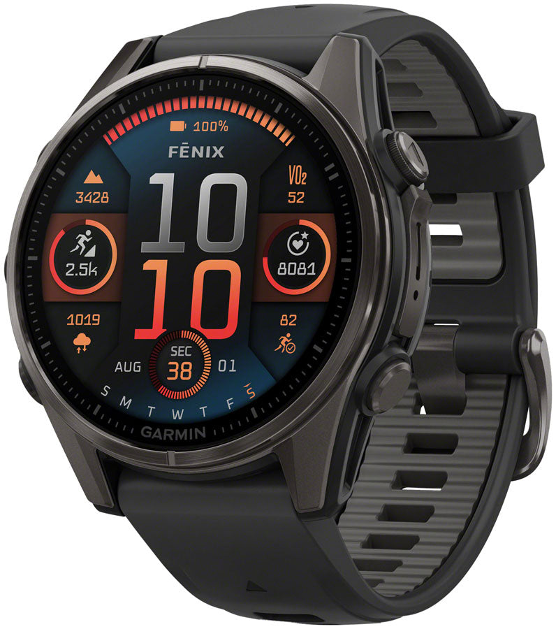 Garmin fenix 8 Smartwatch - 43mm AMOLED Sapphire Carbon Gray DLC