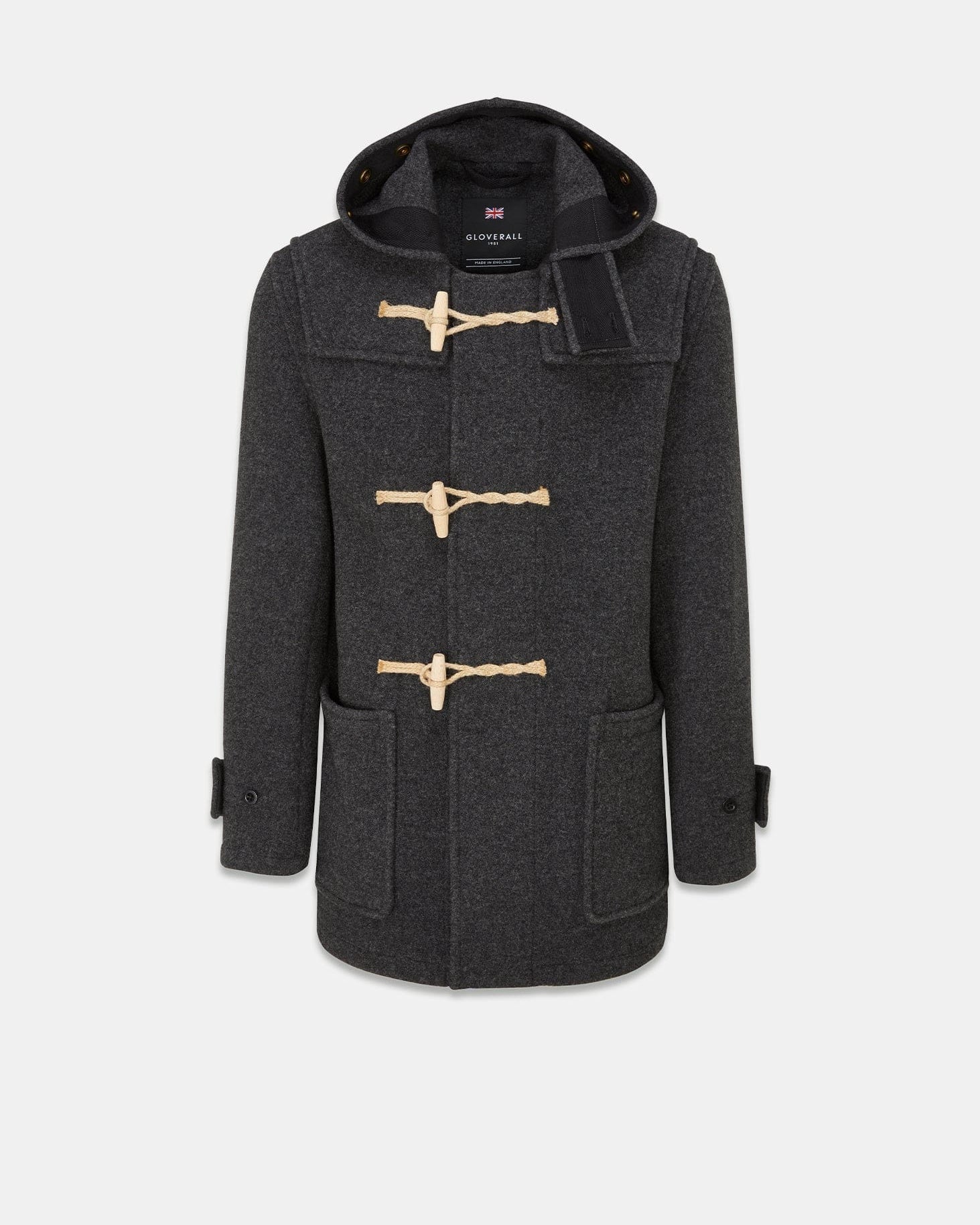 Men's Mid-Length Monty Duffle Coat Charcoal | Gloverall