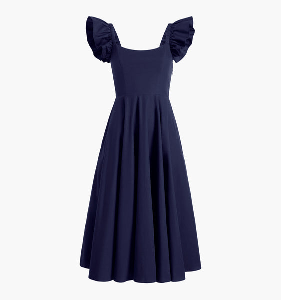 The Daphne Dress - Navy Cotton – Hill House Home