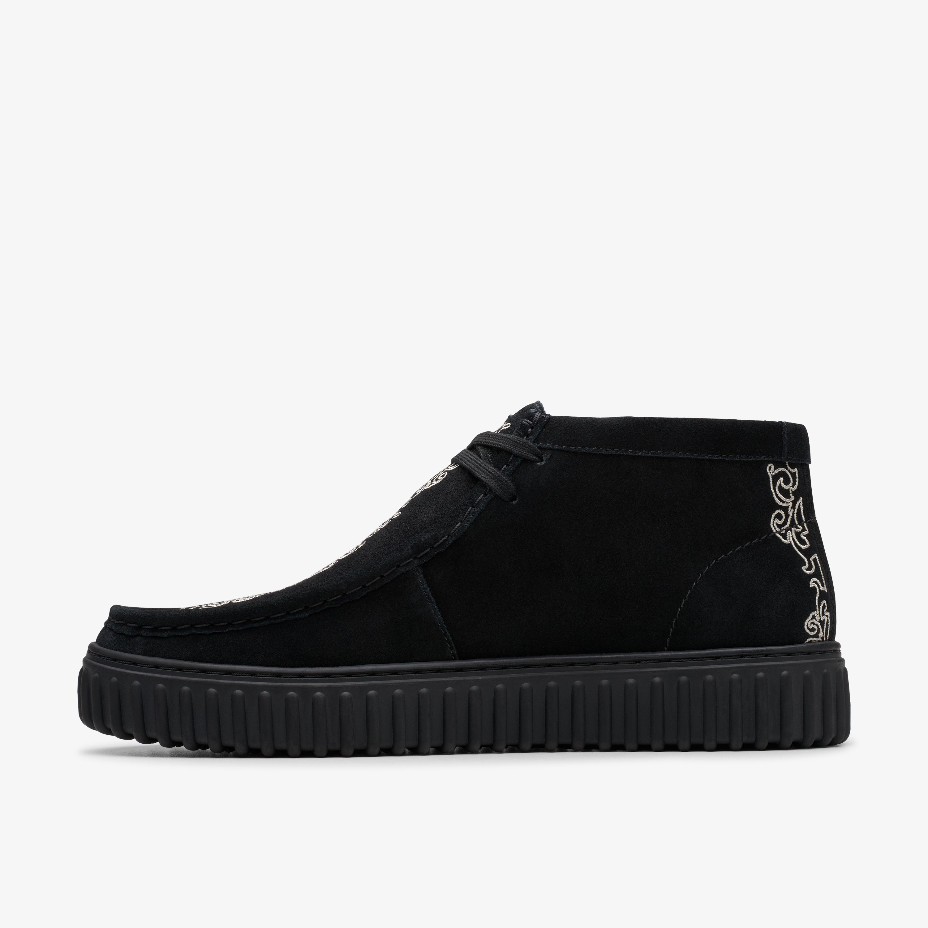 CLARKS X PLEASURES TORNHILL WOVEN - BLACK SUEDE – HOMETEAM