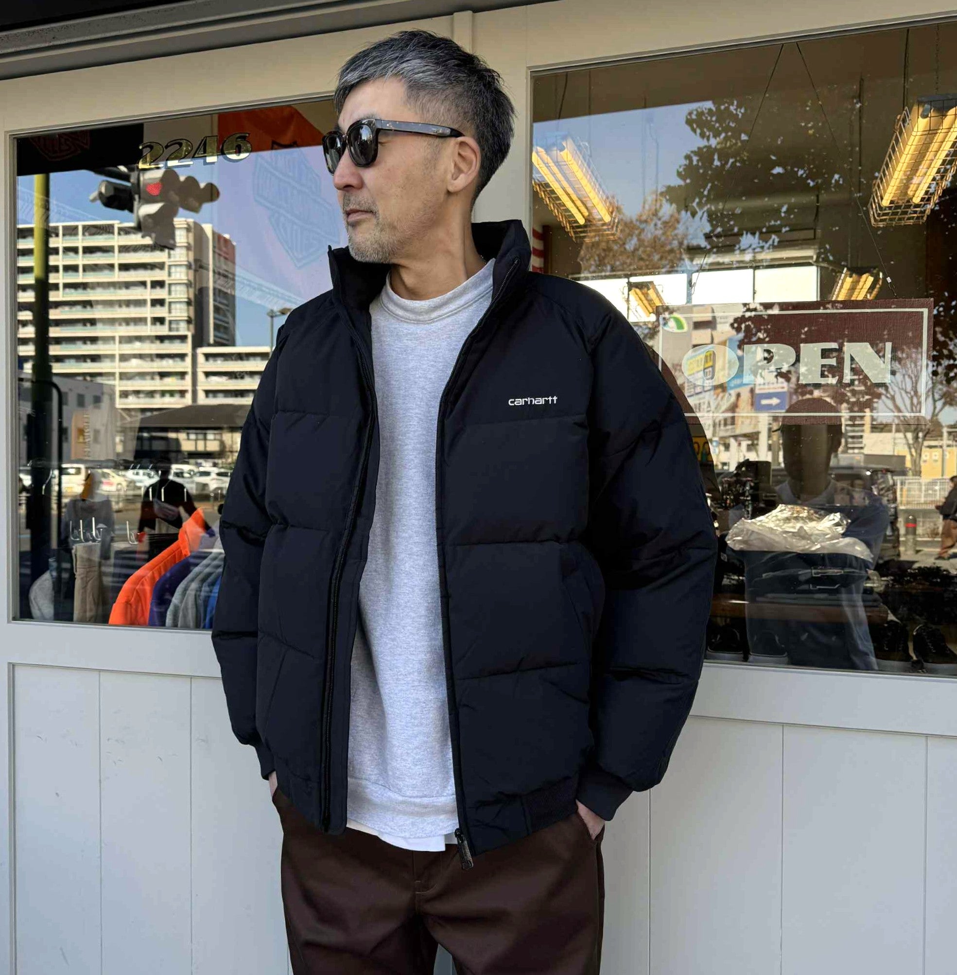 Carhartt WIP - NEBRASKA JACKET - BLACK / WHITE – JAKS GARAGE