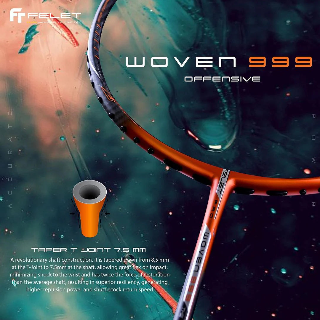 FELET WOVEN 999 Badminton Racquet – KG Badminton