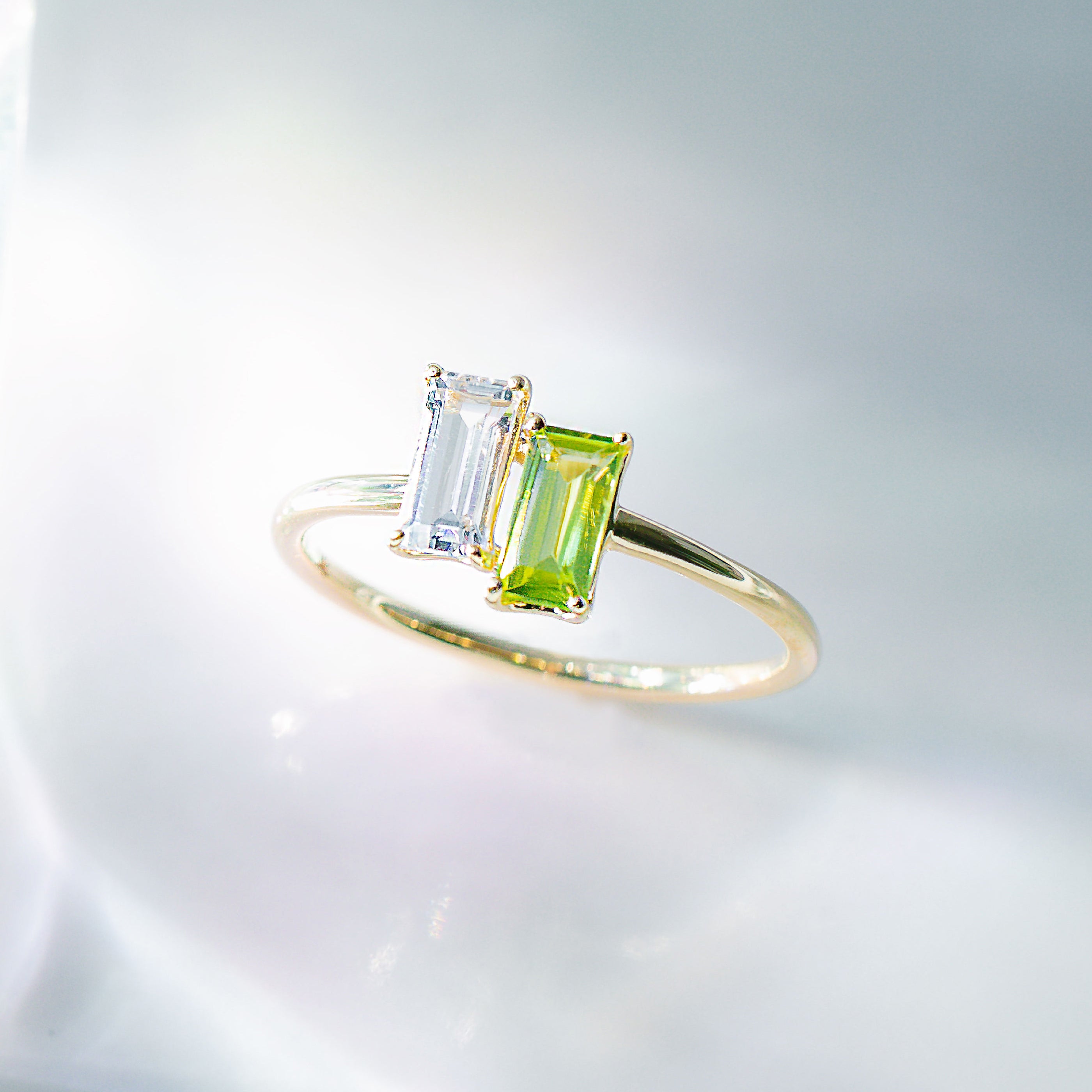 ロッククリスタル/ペリドット K10リング《M0060002》 | 京セラ