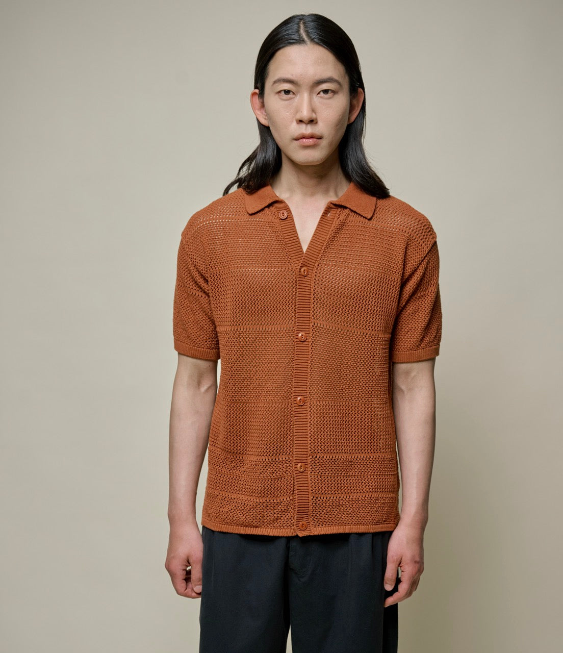 1960s Crochet Cotton Short Sleeve Shirt – Merz b. Schwanen