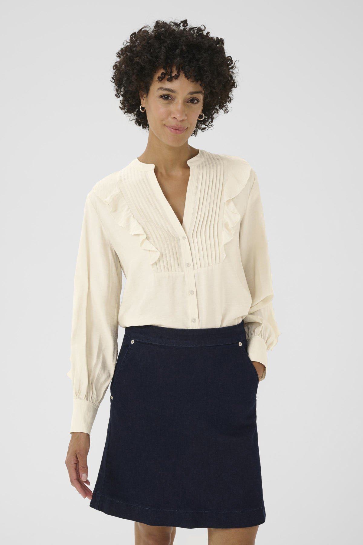 Part Two Frill Blouse Ivory Stefani – MMJs Fashion