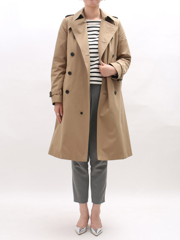 大人気HYKEのトレンチコート！身長別シルエットチャート！