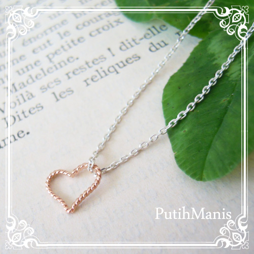 ハートのネックレス｜オープンハートのネックレス【silver925】 - 銀線