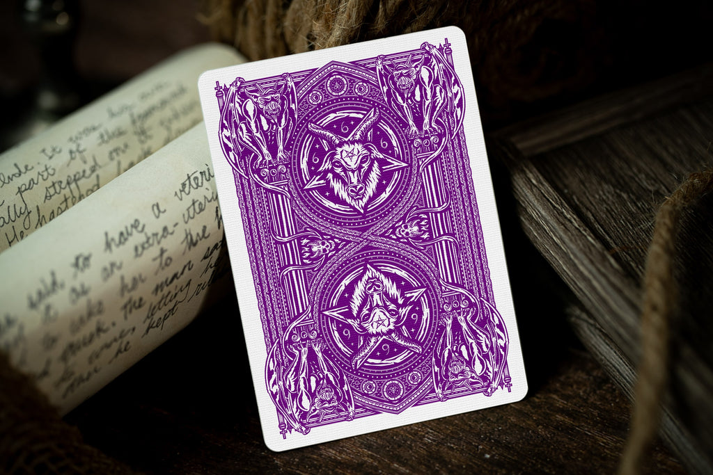 666 Playing Cards - Purple Inferno – Riffle Shuffle Playing Card Co