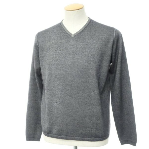 クルチアーニ（CRUCIANI）プルオーバーニット/製品染め/グレー/状態