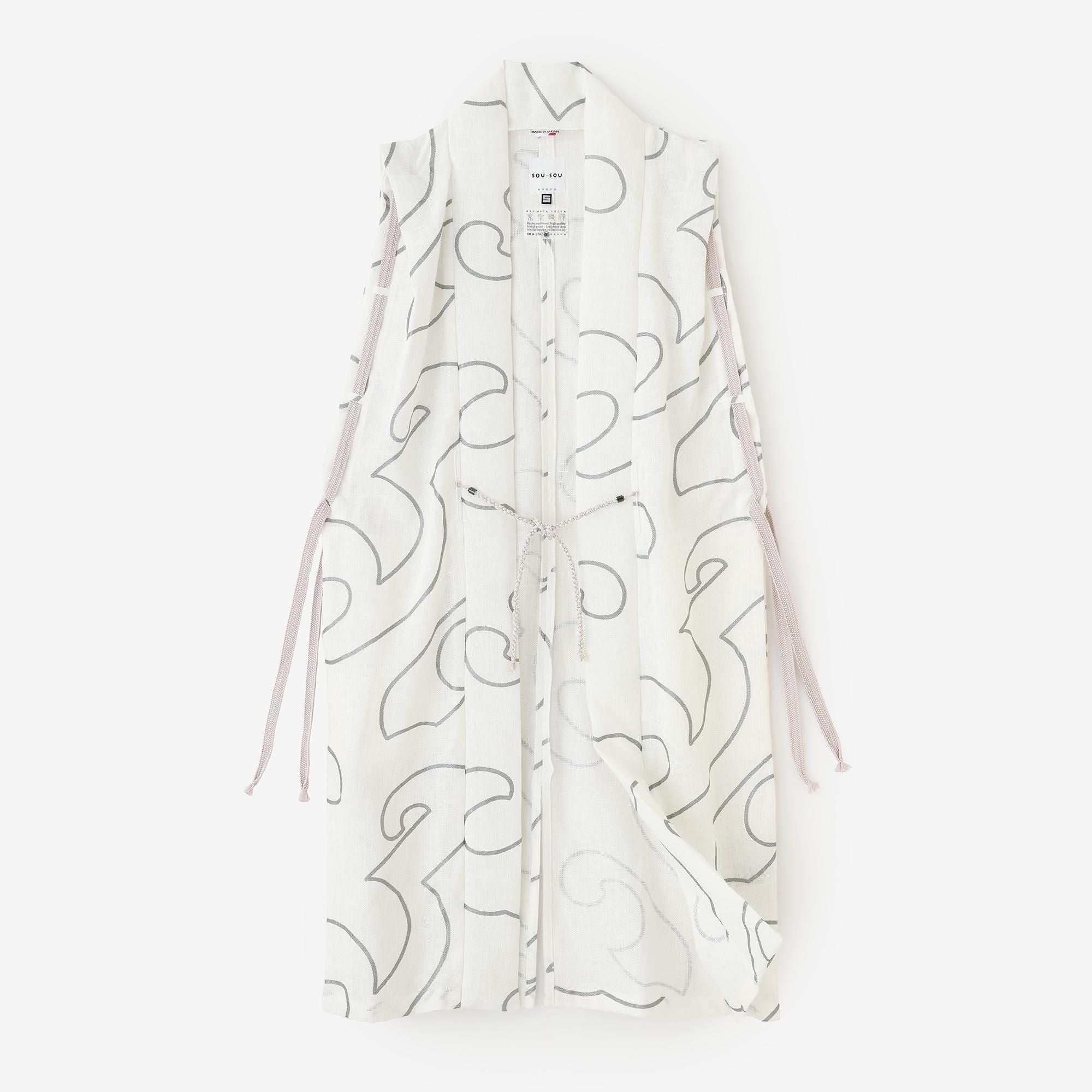 麻 陣羽織（じんばおり） 肩上げ（かたあげ） 長丈（ながたけ）／万波