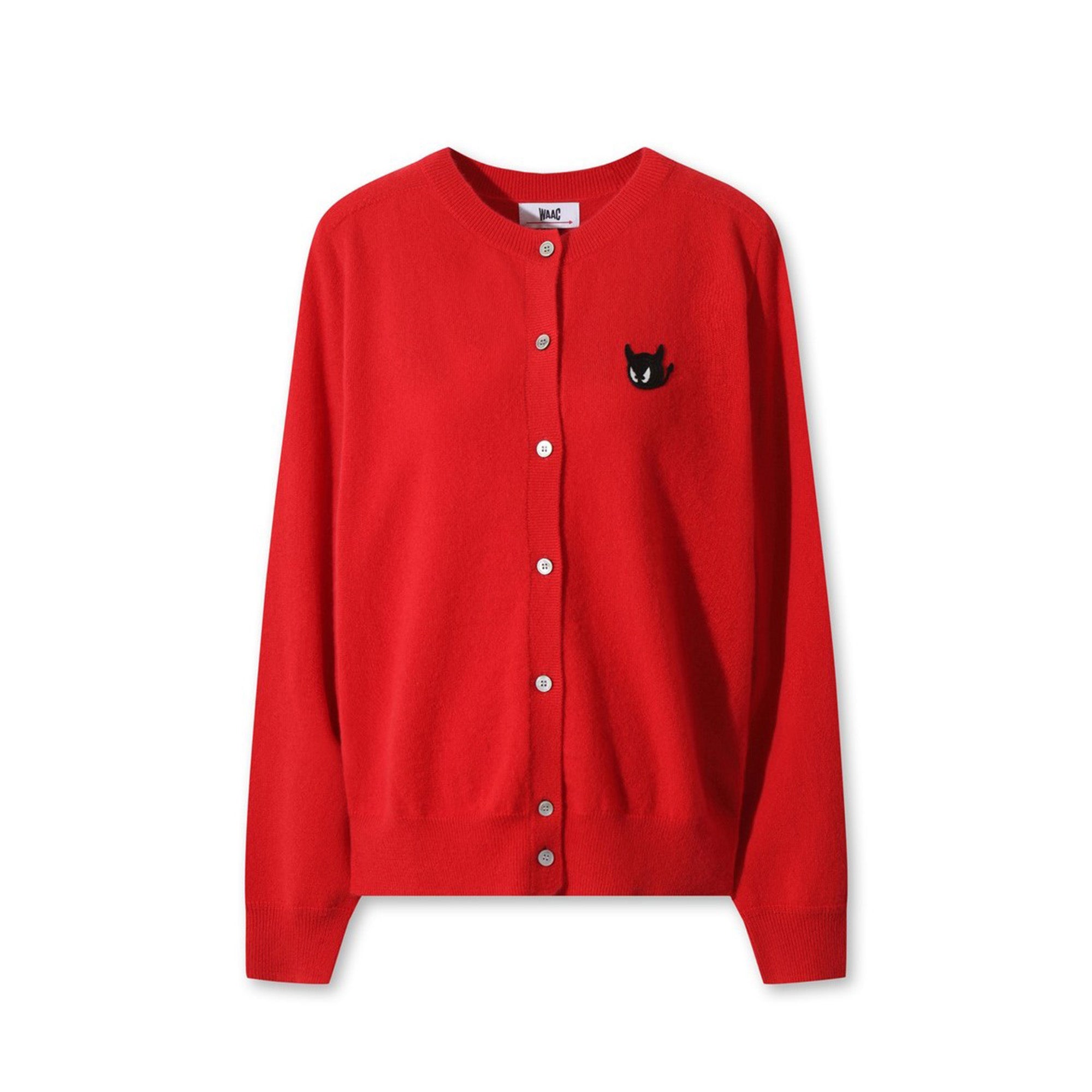 WOMEN WTOカシミヤホールガーメントカーディガン レッド